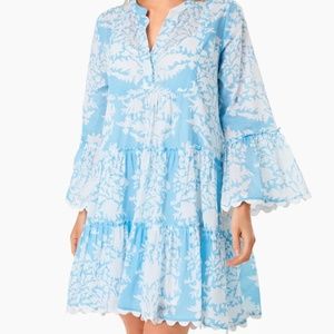 Juliet Dunn Pastel Palladio Flared Sleeve Dress Size 1/ Us 4-6